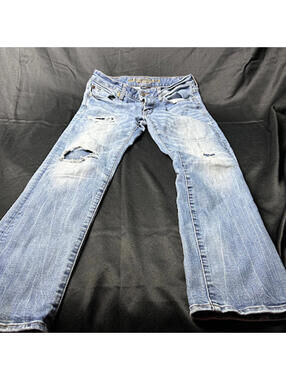 American Eagle MENS Light Wash Distressed Jeans Size 32x32